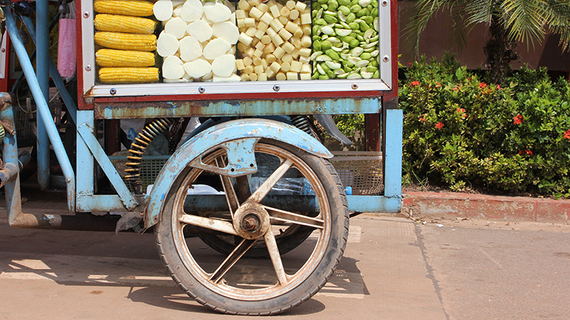 Food cart in Vientiane, Laos