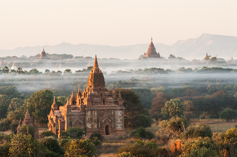 Shwe Sandaw Pagoda Bagan Myanmar sunrise