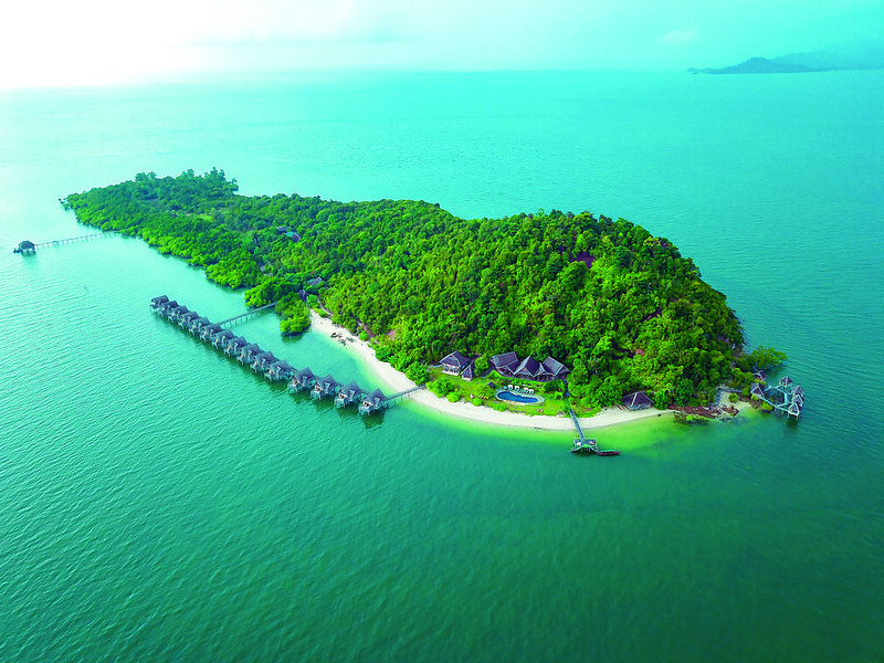 Telunas Private Island aerial view short breaks from Singapore