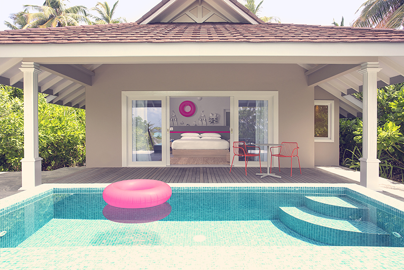 The Standard, Huruvalhi Maldives villa and plunge pool