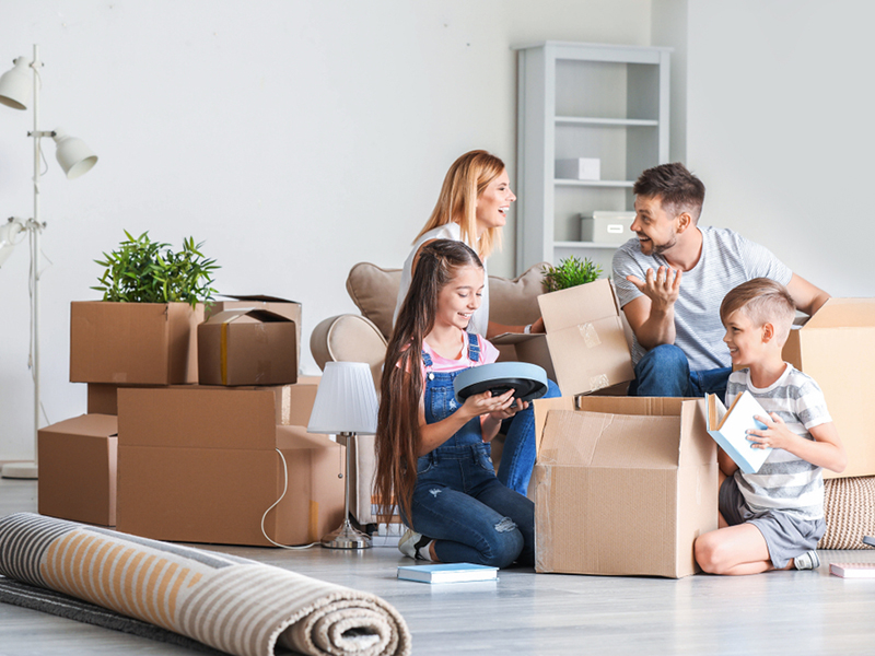 Moving fragile items parents and kids