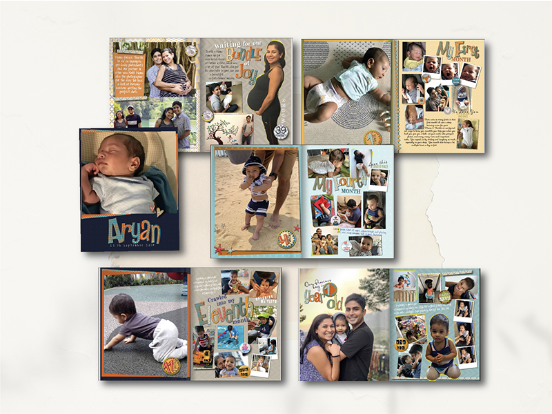 Memory books Artitude Design baby's first year 2