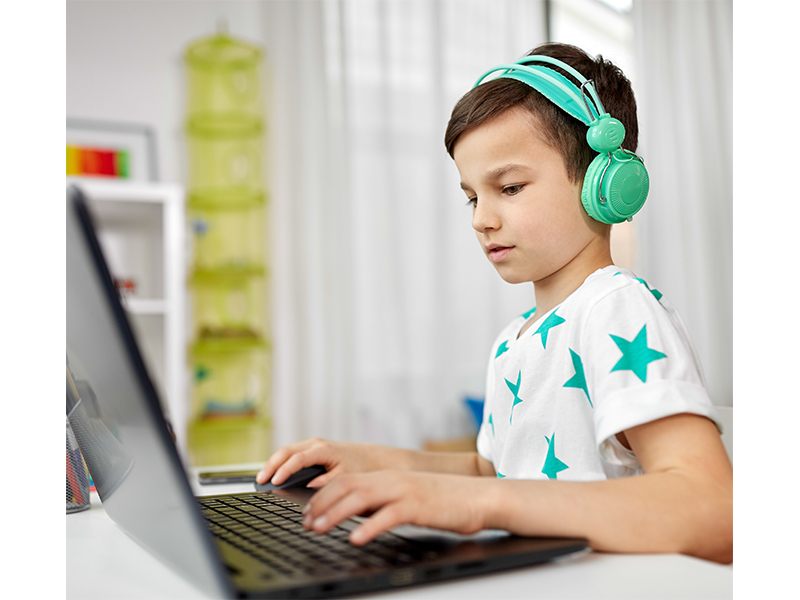 Boutique Education online learning boy laptop