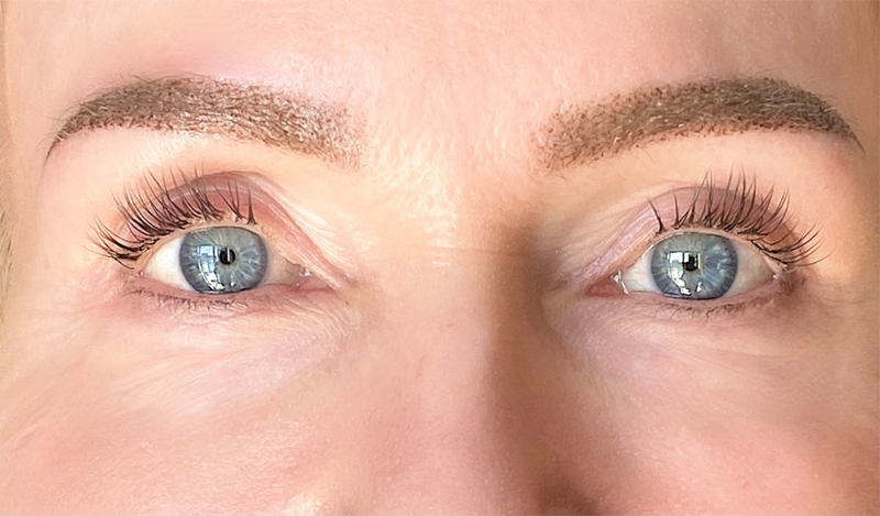 eyelash extensions and eyebrow embroidery