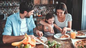 health insurance Family eating at home