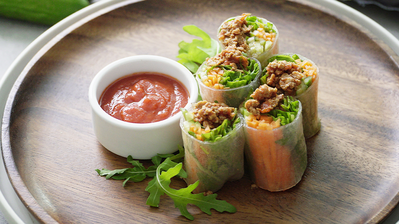 Spring rolls with Quorn Mince