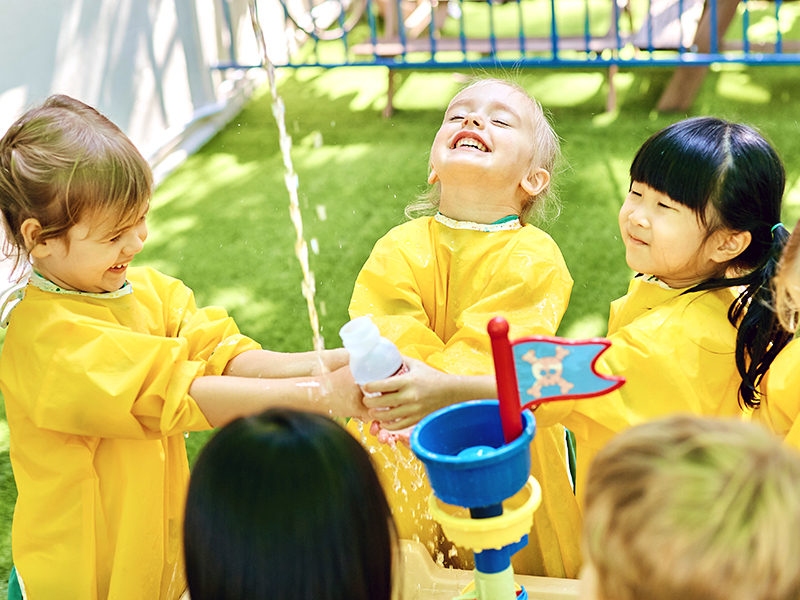 water play at Adventure Tree singapore preschool