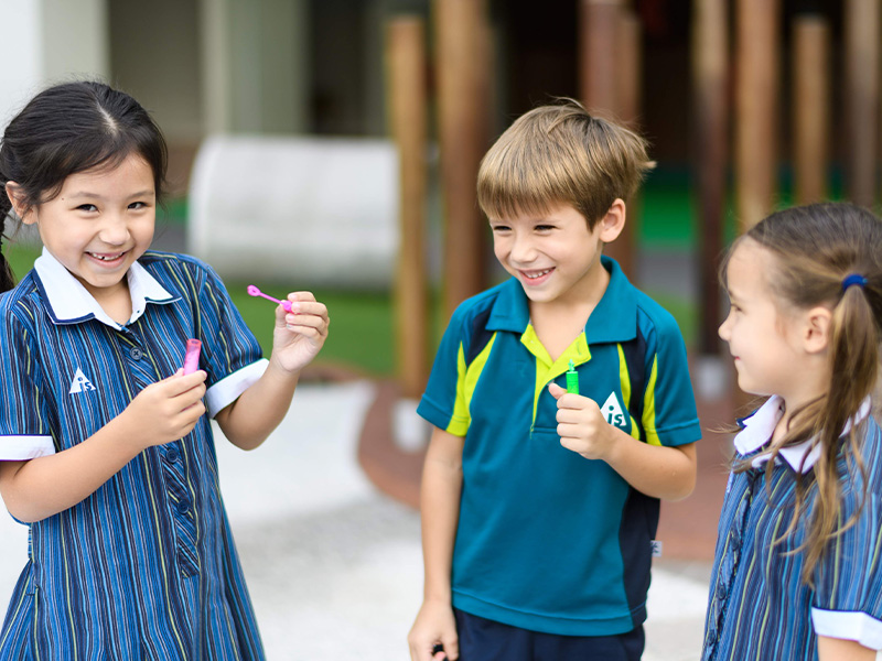 kids at australian international school in singapore