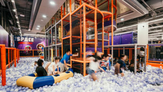 Kiztopia indoor playground slides and ball pit