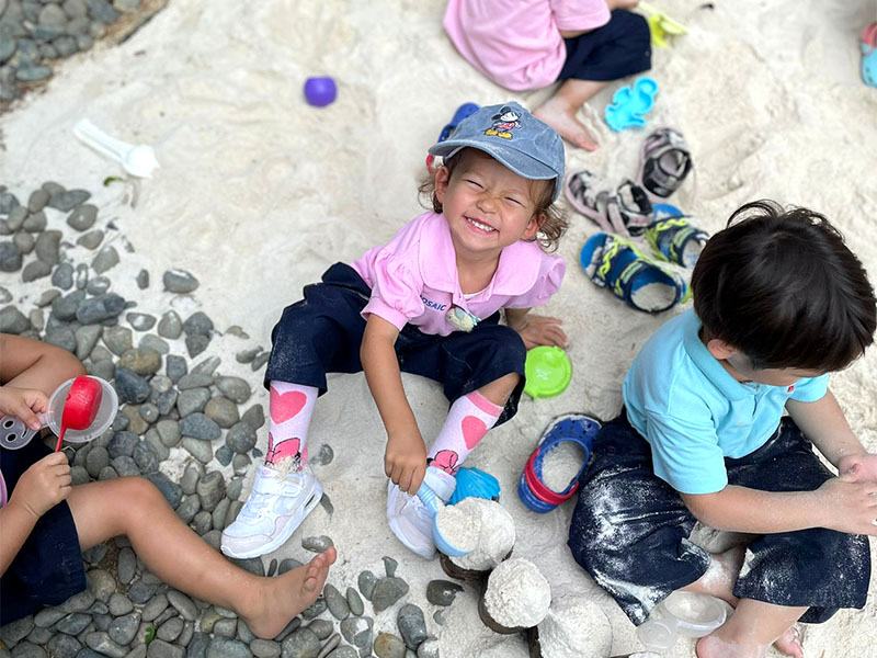 Mosaic Preschool sand outdoor playgrounds in Singapore preschools