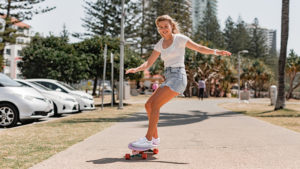 White & Black Trading Highline Surfskate girl penny skateboard