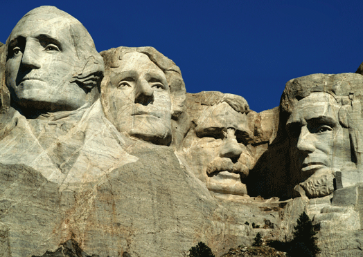US Presidents, Mount Rushmore for trivia quiz