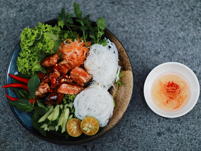 salmon bun cha vietnamese food singapore