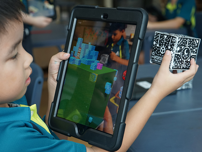 Australian International School learning using technology augmented reality student