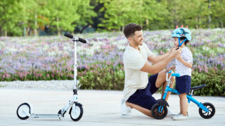 Father and child bike and scooter where to go scooting in Singapore