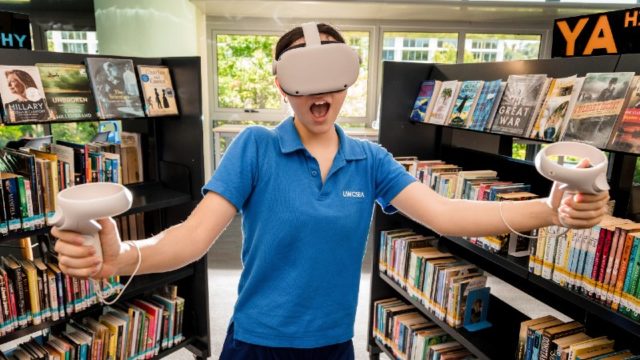 UWCSEA Singapore's international school student learning using technology virtual reality