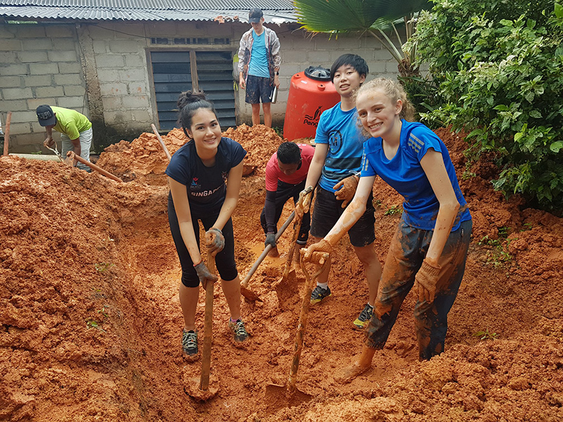 Dulwich College community work digging overseas trip