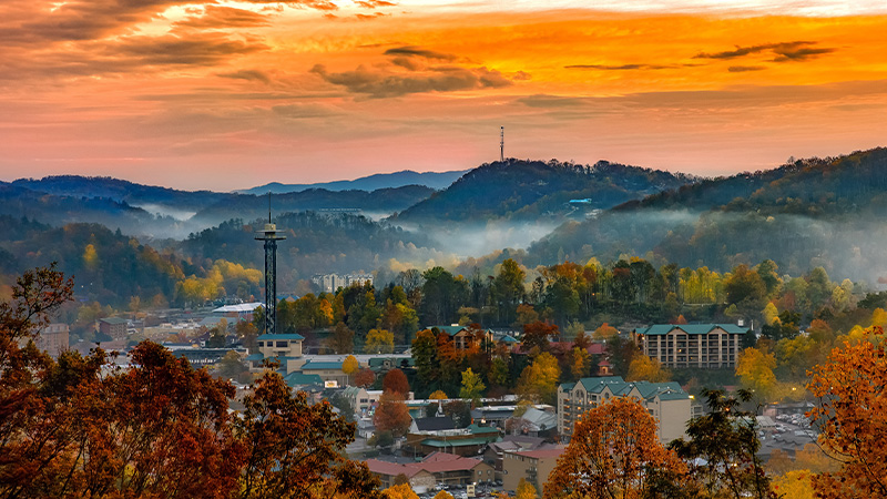 Trending global travel destinations - Gatlinburg, Tennessee