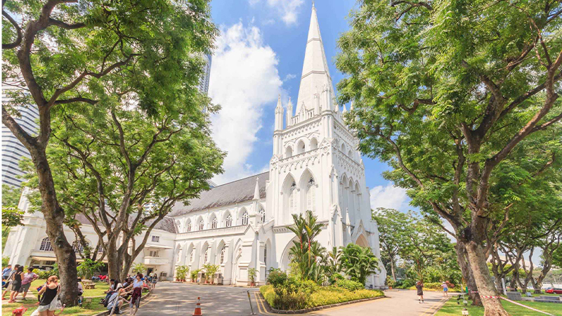 St Andrew's Cathedral historical sites in singapore