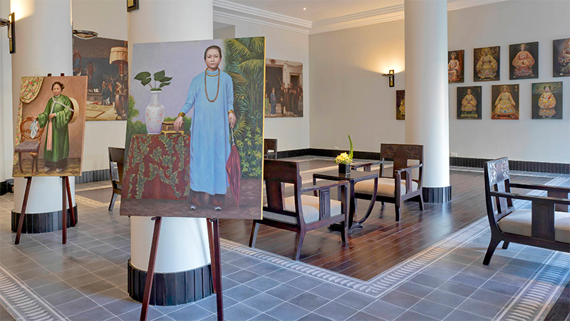 位于顺化的五星级酒店Azerai La Residence有自己的画廊