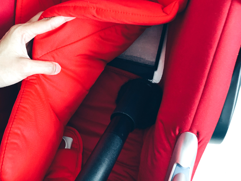 PramWash vacuum child car seat prevent child's skin rash