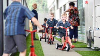 Australian International School preschool early years outdoor cycling activity