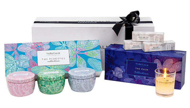 Scented candles and meditation hamper for christmas present