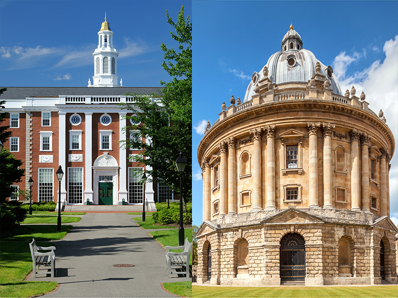 US universities Harvard and Uk Oxford university applications