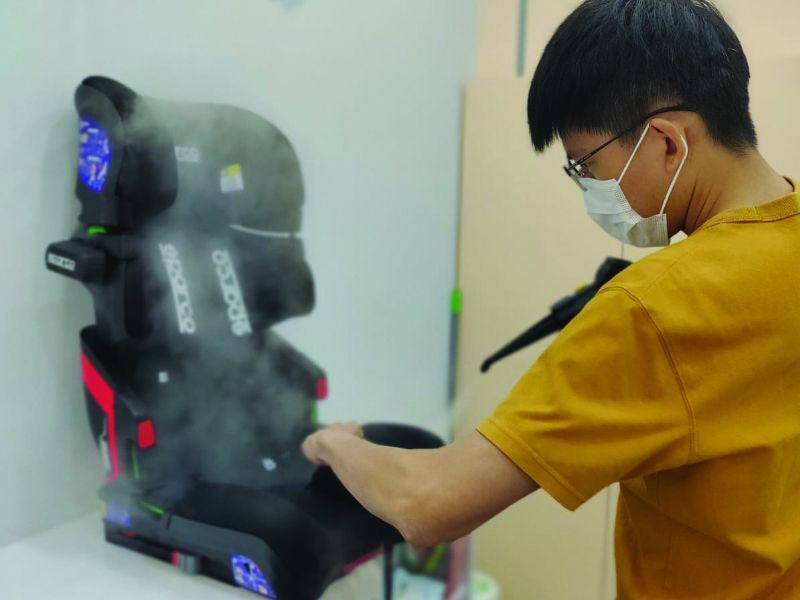 PramWash expert cleaning of child car seat Singapore
