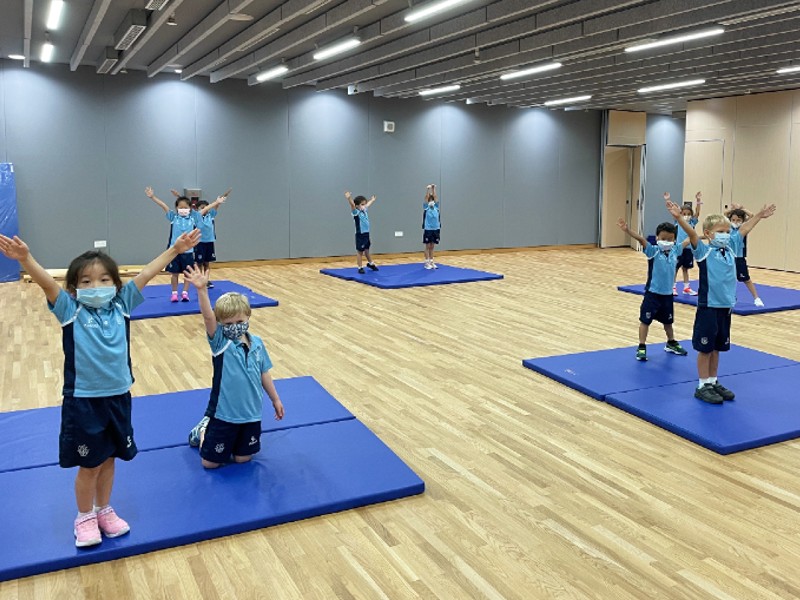 North London Collegiate School (Singapore) primary students indoor gym session sports activities
