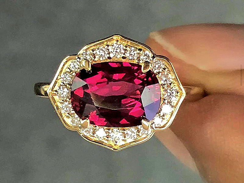 ruby ring and diamond ring for engagement