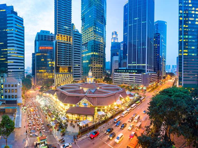 Lau Pa Sat Hawker Centre in Singapore has an interesting history