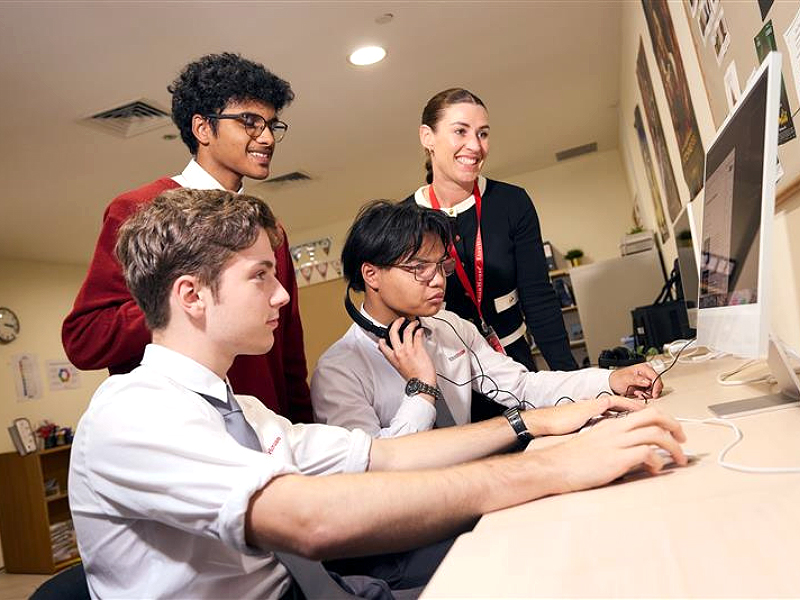 Eton House students in A-Levels in Singapore class