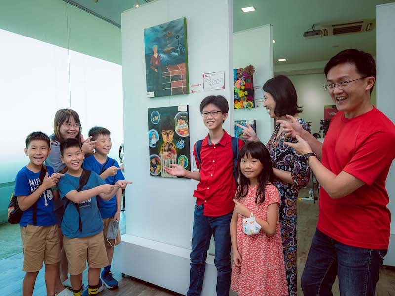 Singapore artists at their art show