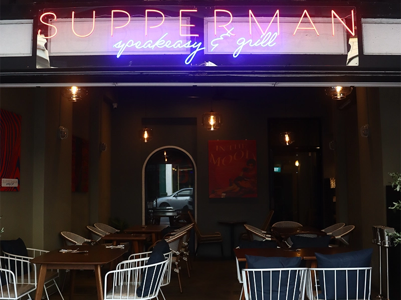 Supperman Speakeasy Bar and Grill restaurant in East Coast