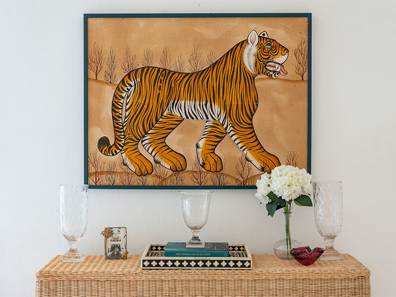 Tiger painting colonial house