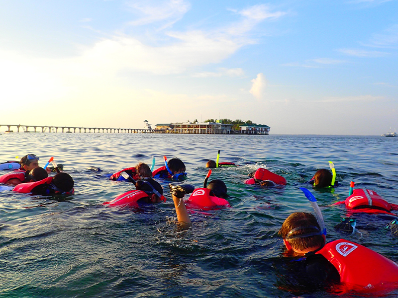 Camp APA marine holiday camp for teens snorkelling in Cebu, Philippines