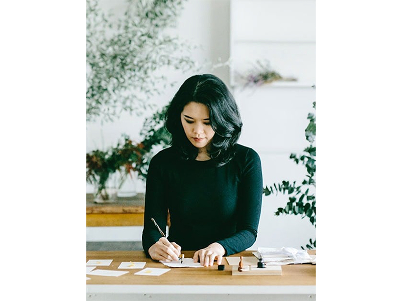 Veronica Halim calligraphy table setting