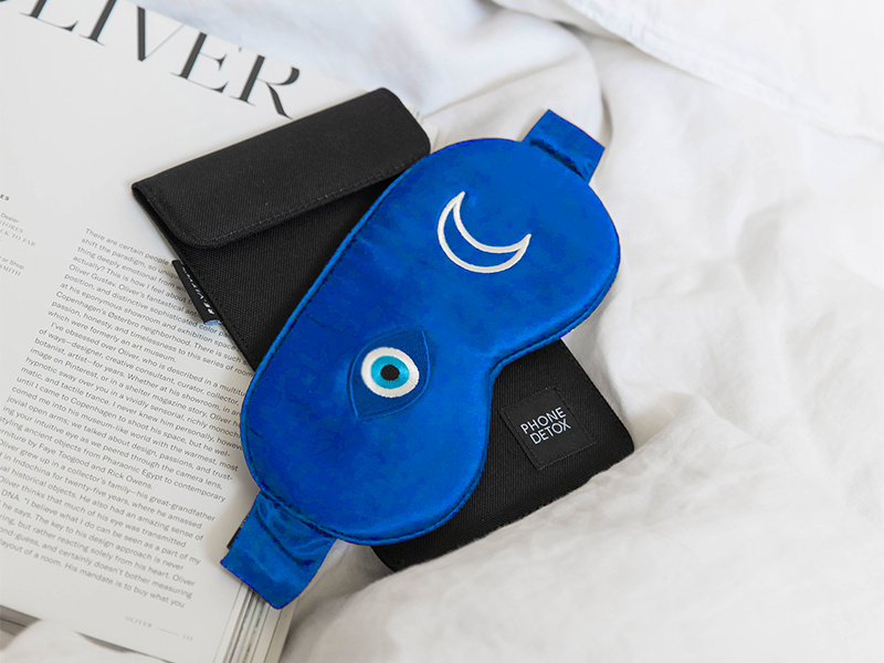 Sleep mask - what's in my bag - Cove Collection founders