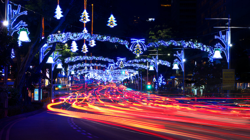 Singapore Orchard Road Christmas decorations street light up