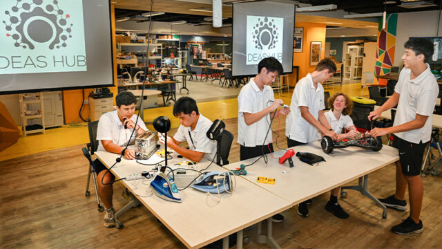 Singapore students project work at UWCSEA Ideas Hub