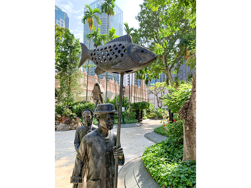 Singaore walk - Telok Ayer Park bronze statues