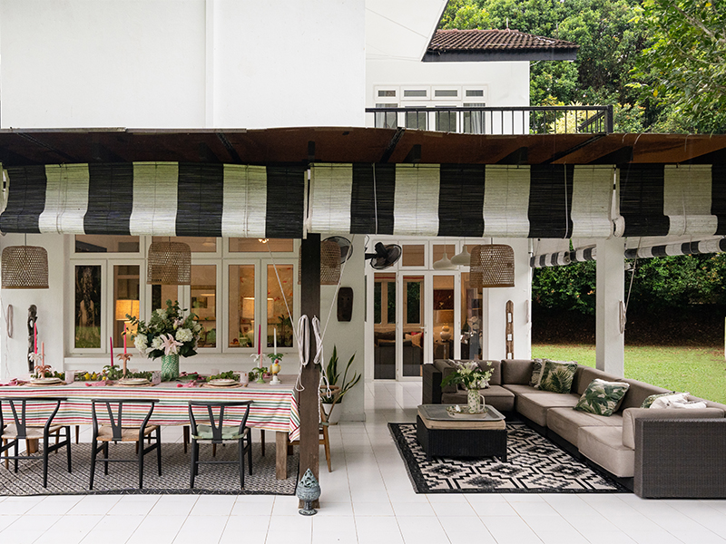 black-and-white detached house in Medway Park colonial estate.