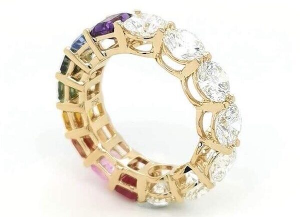 Gemstone eternity band Gemstone eternity band