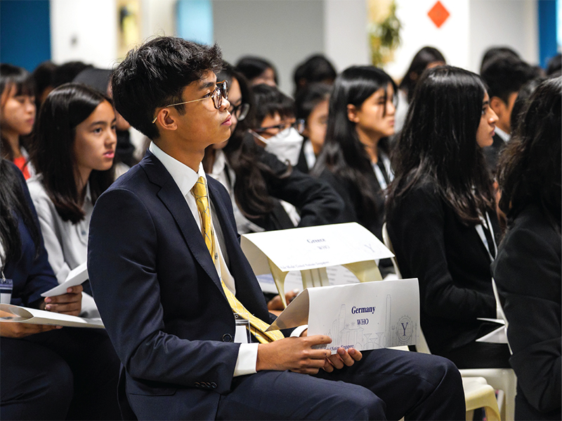 CIS student representing global issues at Yale MUN