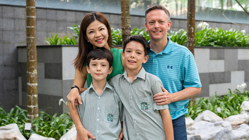 image of family from St Joseph's Institution International best International Schools in Singapore