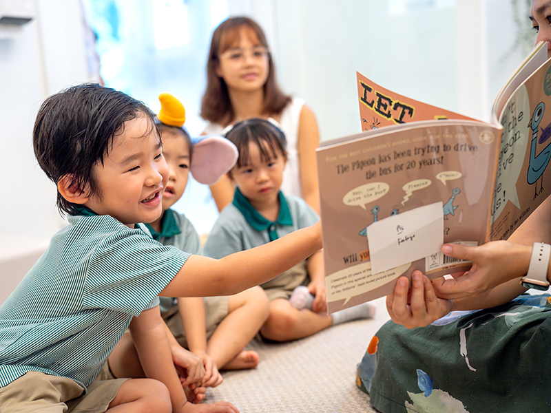 storytime at SJI international preschool (former Maris Stella Kindergarten)