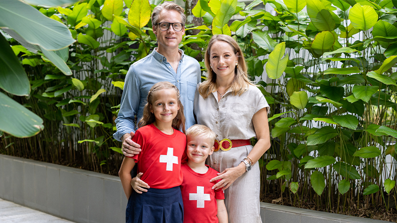 image of family from Swiss School best International school for Swiss in Singapore