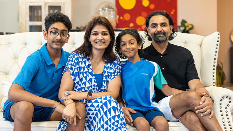 image of family from UWC South East Asia International Schools in Singapore