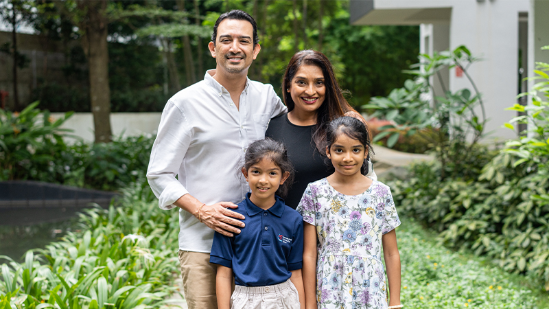 image of parents and daughters from ICS International School in Singapore